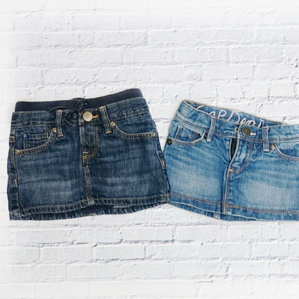Bundle of 2 Baby Gap denim skirts